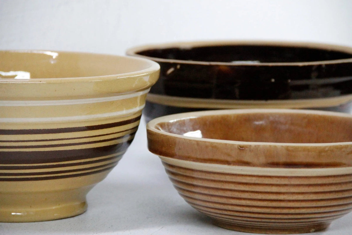 Antique Stoneware Bowl | Kitchen Mixing Bowl Assorted - Debra Hall Lifestyle