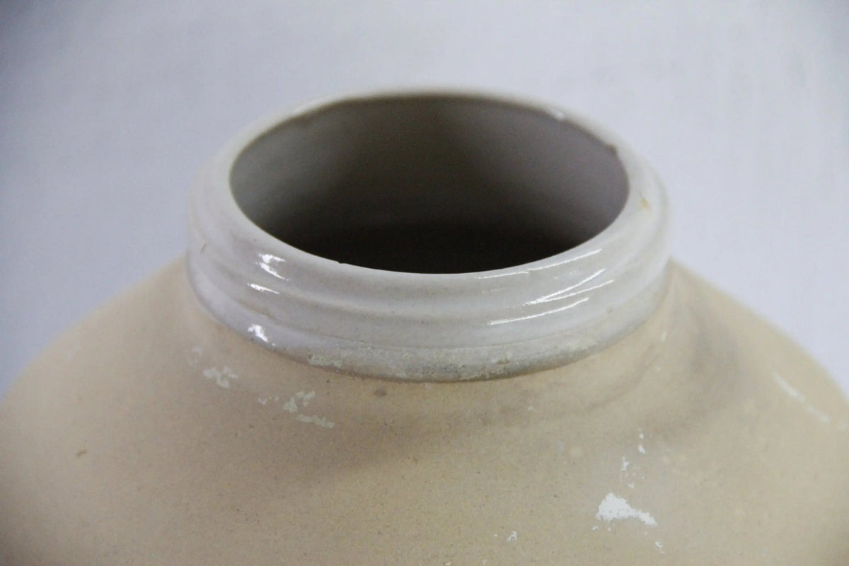Antique Stoneware Canning Jar Cream Crock | Salt Glaze - Debra Hall Lifestyle