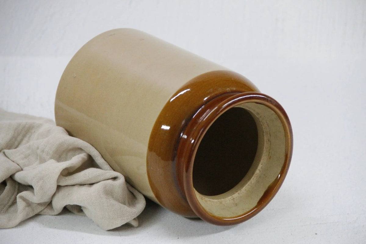 Antique Stoneware Canning Jar-English Preserves Crock - Debra Hall Lifestyle