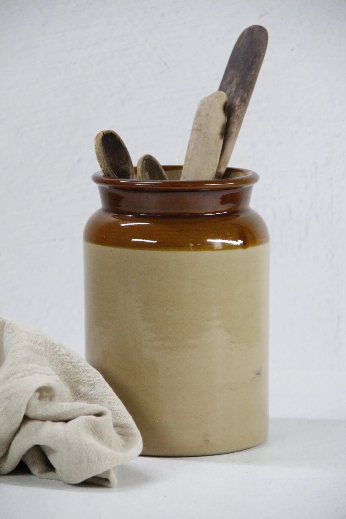 Antique Stoneware Canning Jar-English Preserves Crock - Debra Hall Lifestyle