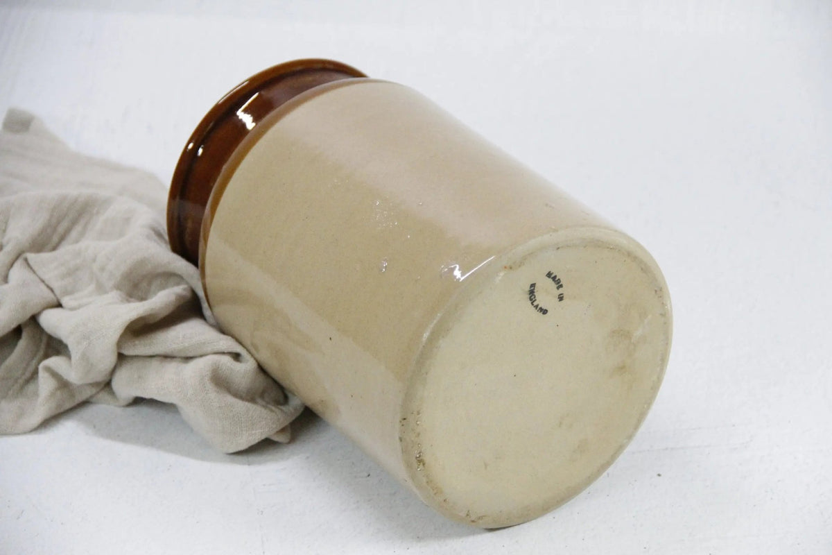 Antique Stoneware Canning Jar-English Preserves Crock - Debra Hall Lifestyle