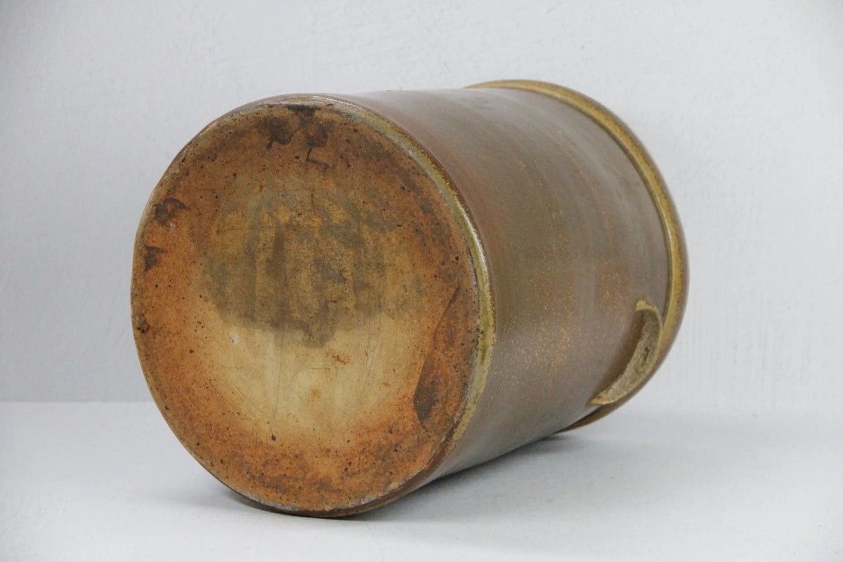 Antique Stoneware Crock | 5 Gallon Mocha Brown - Debra Hall Lifestyle