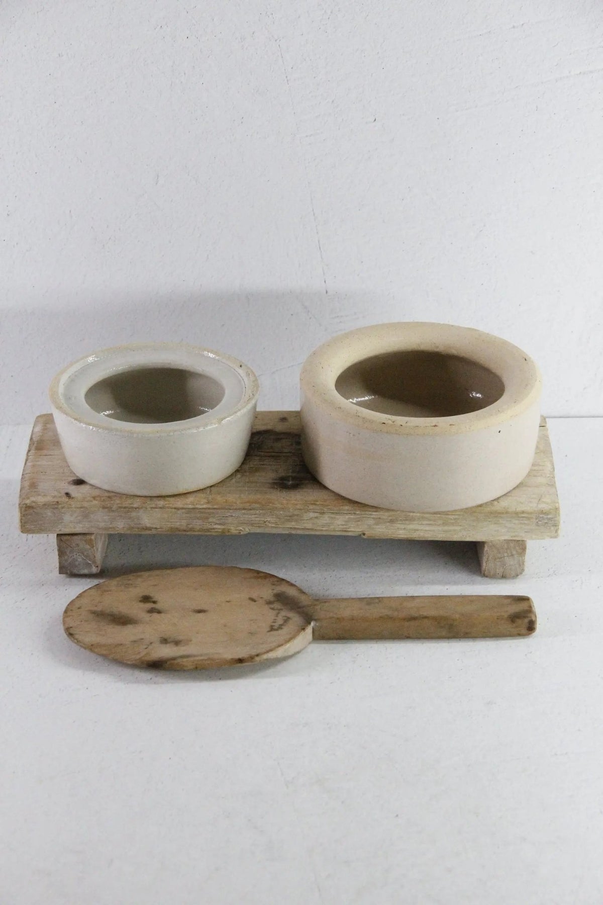Antique Stoneware Crock | Primitive Salt Glazed Butter Vessel - Debra Hall Lifestyle