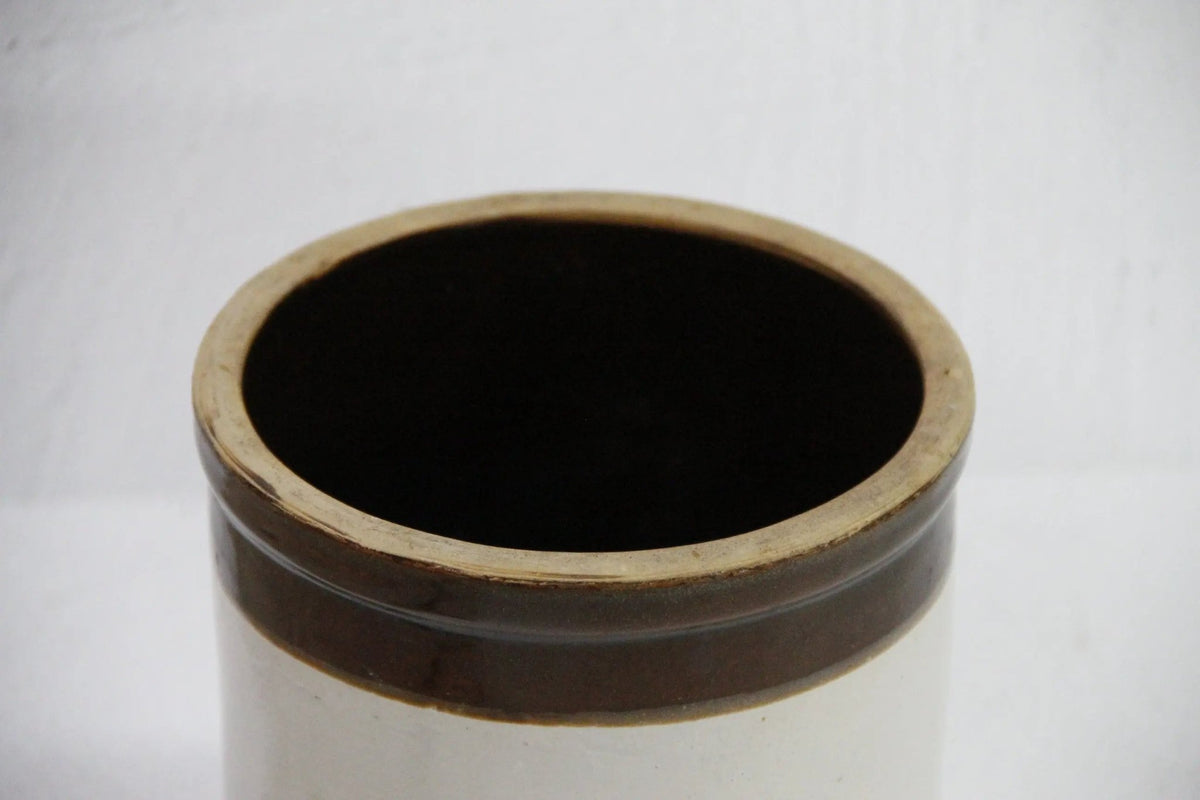 Antique Stoneware Crock | Primitive Utensil Storage - Debra Hall Lifestyle