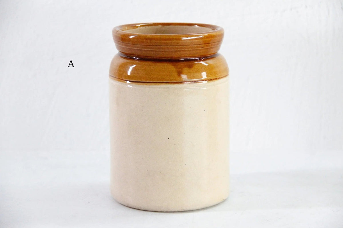 Antique Stoneware Jar England | Salt Glaze Pantry Crock - Debra Hall Lifestyle