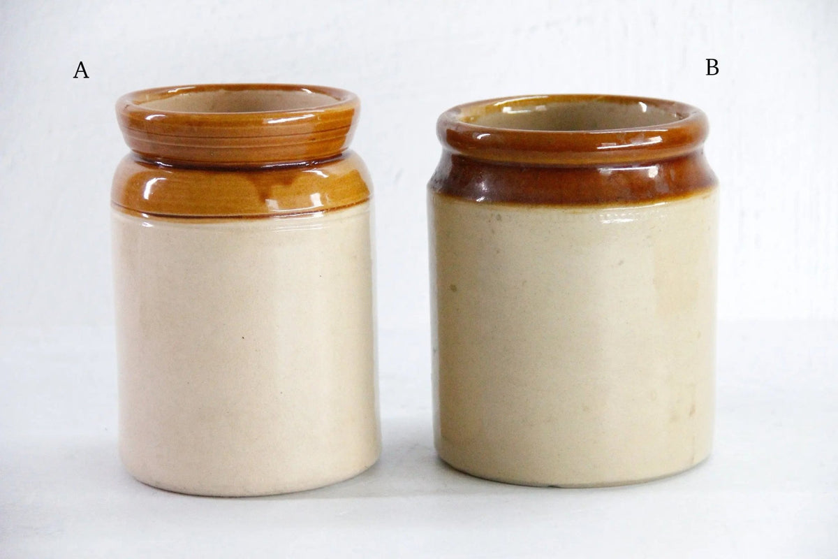 Antique Stoneware Jar England | Salt Glaze Pantry Crock - Debra Hall Lifestyle