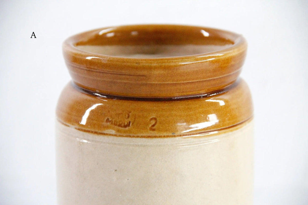 Antique Stoneware Jar England | Salt Glaze Pantry Crock - Debra Hall Lifestyle