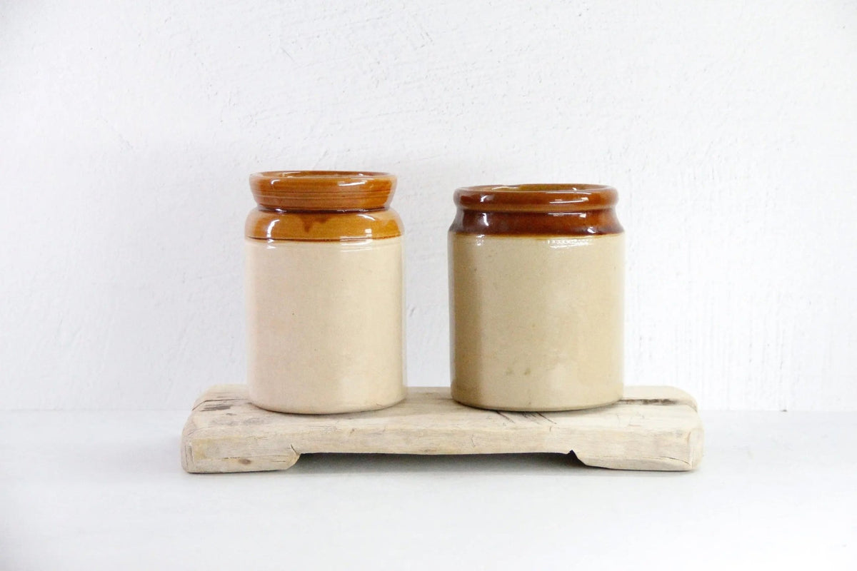 Antique Stoneware Jar England | Salt Glaze Pantry Crock - Debra Hall Lifestyle