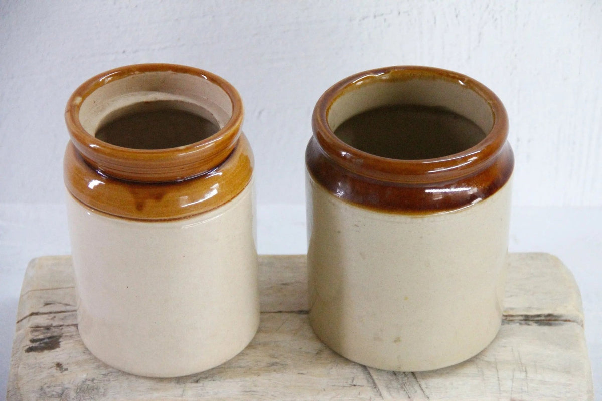 Antique Stoneware Jar England | Salt Glaze Pantry Crock - Debra Hall Lifestyle