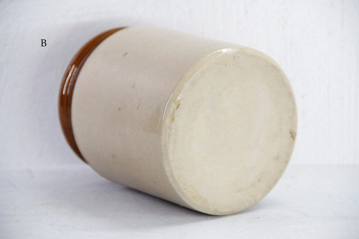 Antique Stoneware Jar England | Salt Glaze Pantry Crock - Debra Hall Lifestyle