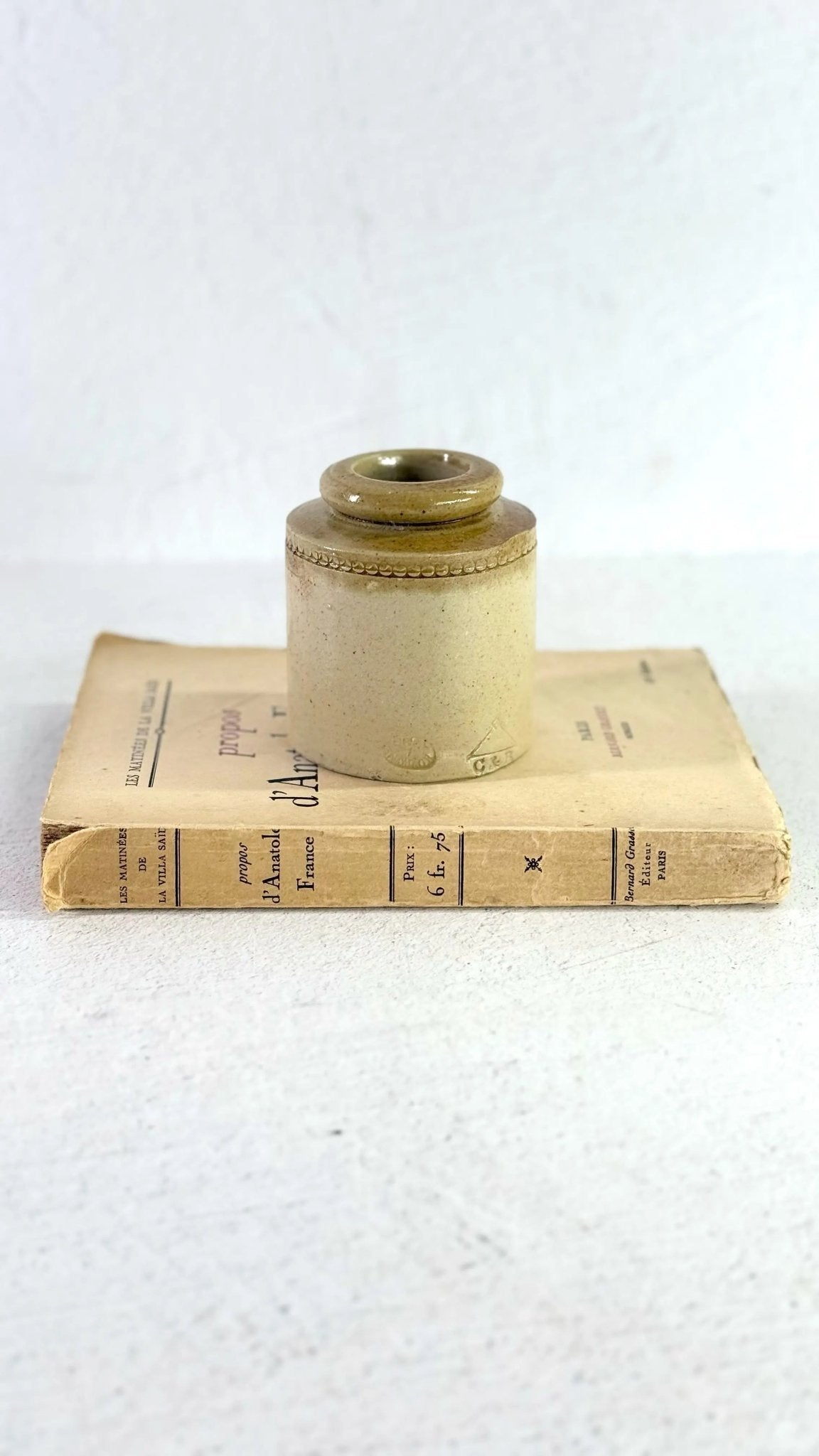 Antique Stoneware Jar English Food Pot | 19th Century Salt Glaze - Debra Hall Lifestyle