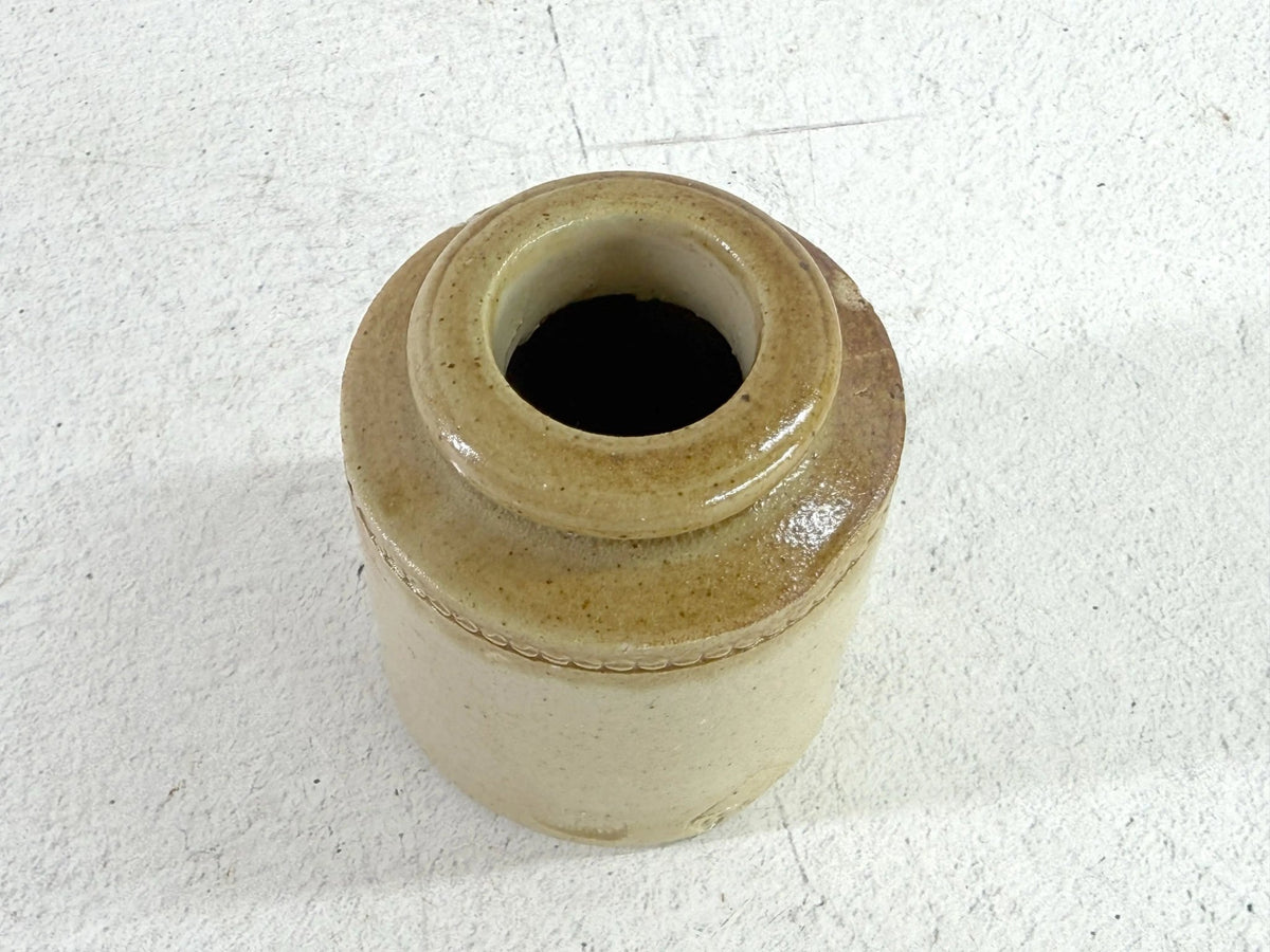 Antique Stoneware Jar English Food Pot | 19th Century Salt Glaze - Debra Hall Lifestyle