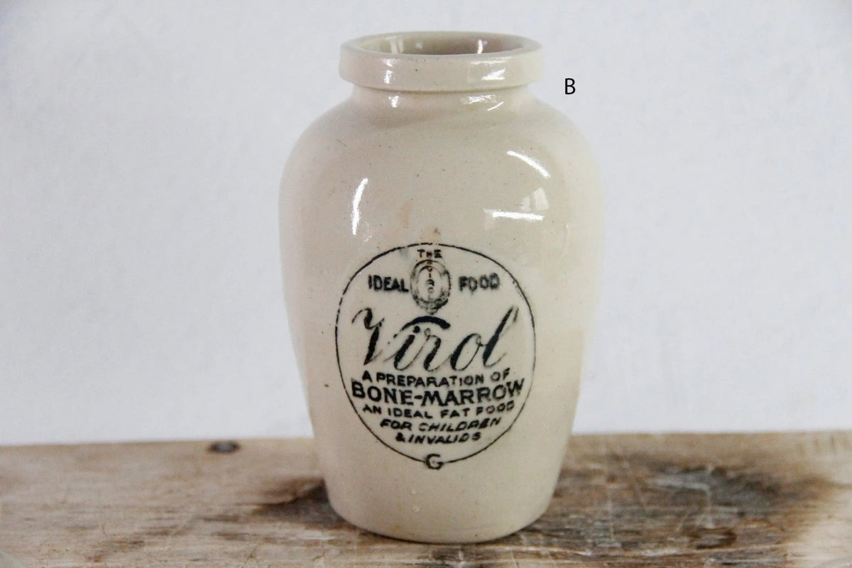 Antique Stoneware Jar | Virol Bone Marrow Pot Assorted - Debra Hall Lifestyle