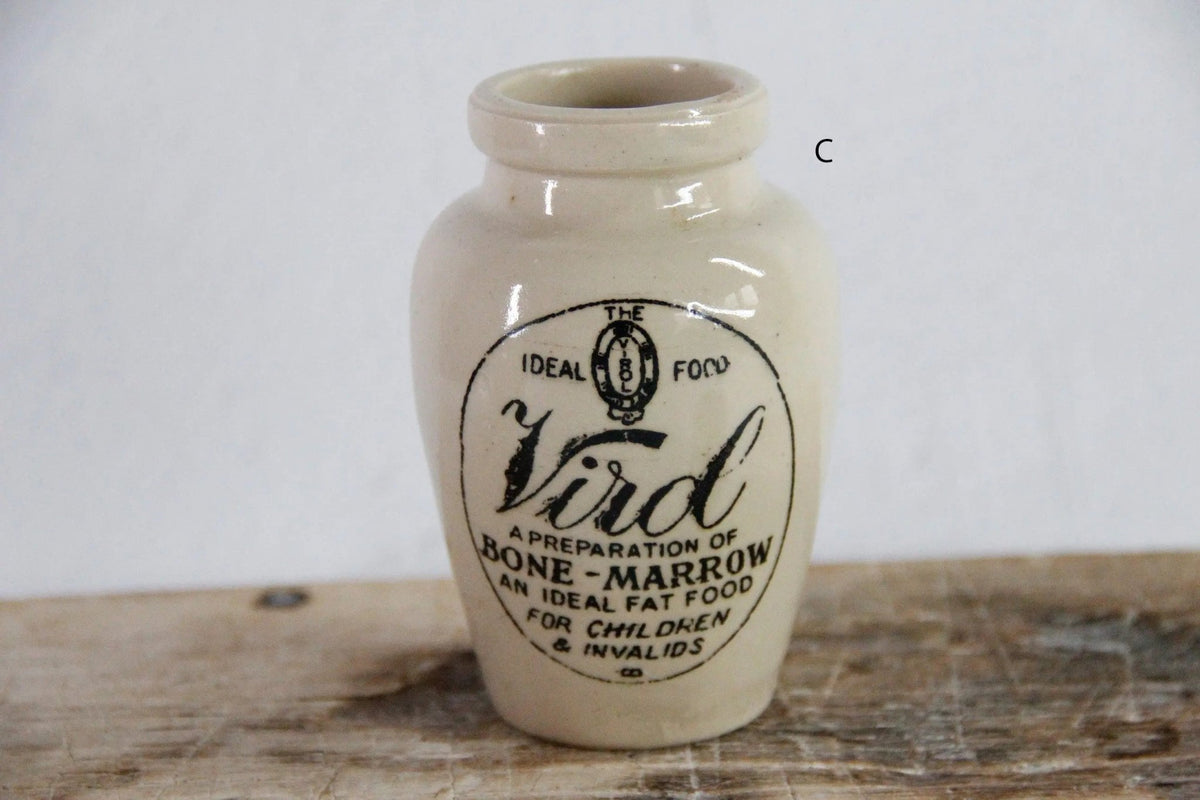 Antique Stoneware Jar | Virol Bone Marrow Pot Assorted - Debra Hall Lifestyle