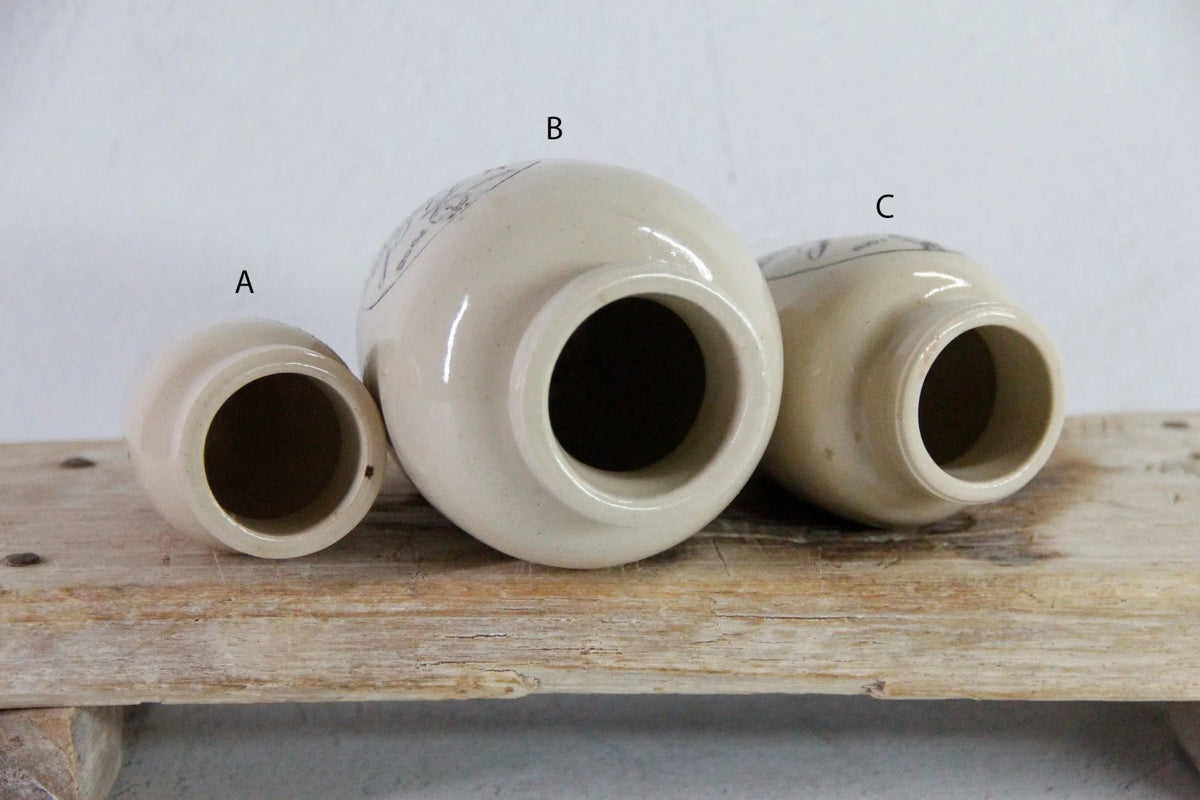 Antique Stoneware Jar | Virol Bone Marrow Pot Assorted - Debra Hall Lifestyle