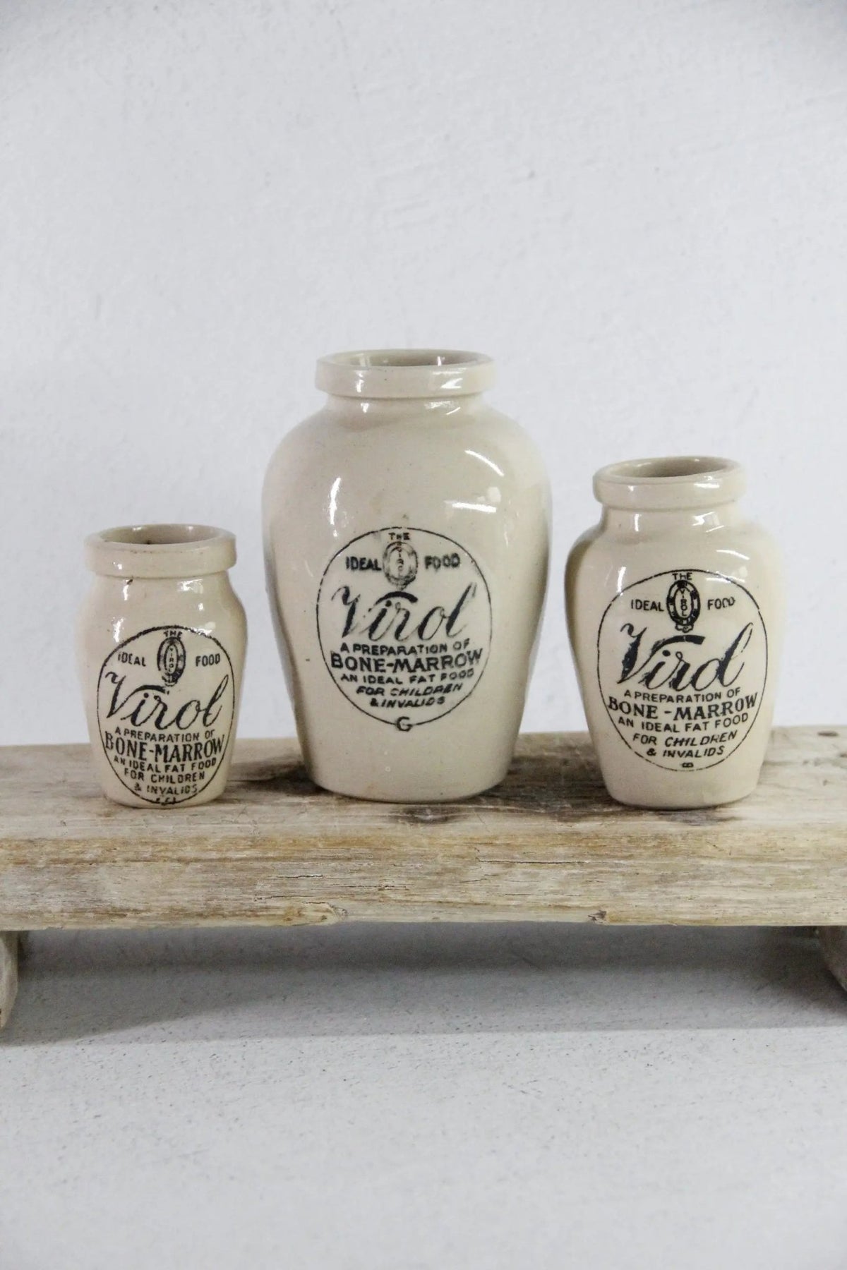 Antique Stoneware Jar | Virol Bone Marrow Pot Assorted - Debra Hall Lifestyle