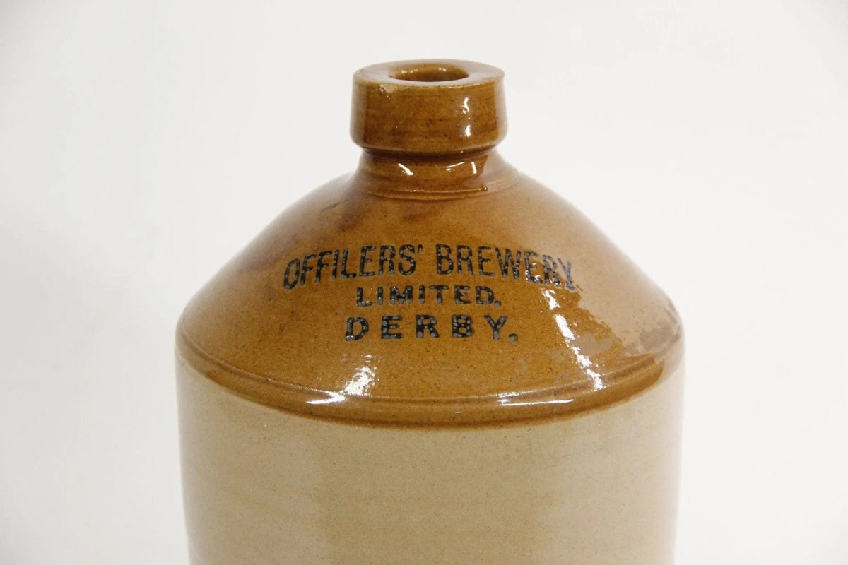 Antique Stoneware Jug | English Brewery Advertisement - Debra Hall Lifestyle