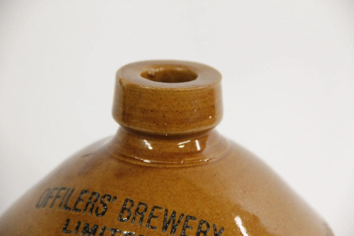 Antique Stoneware Jug | English Brewery Advertisement - Debra Hall Lifestyle