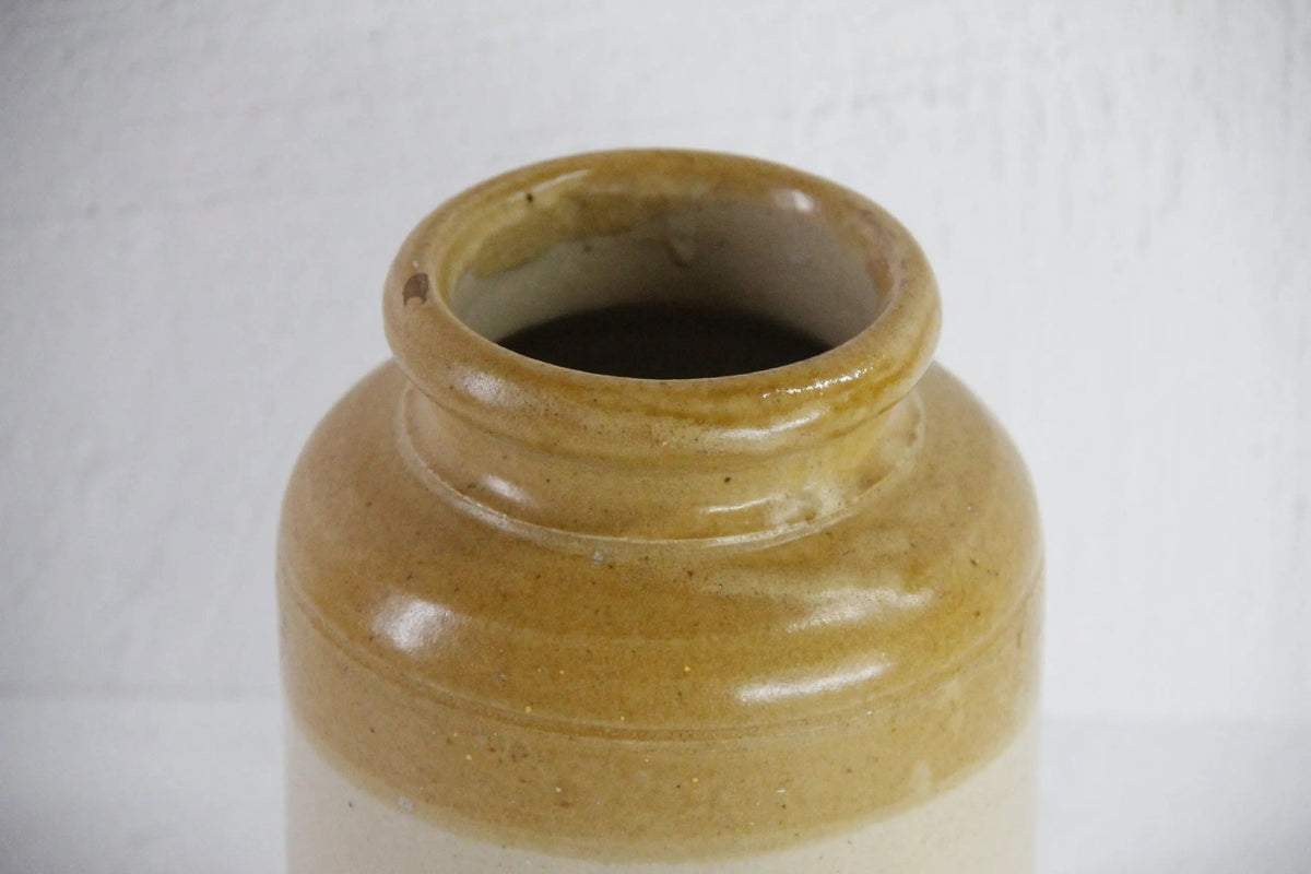 Antique Stoneware Pottery | Pantry Preserves Crock England - Debra Hall Lifestyle