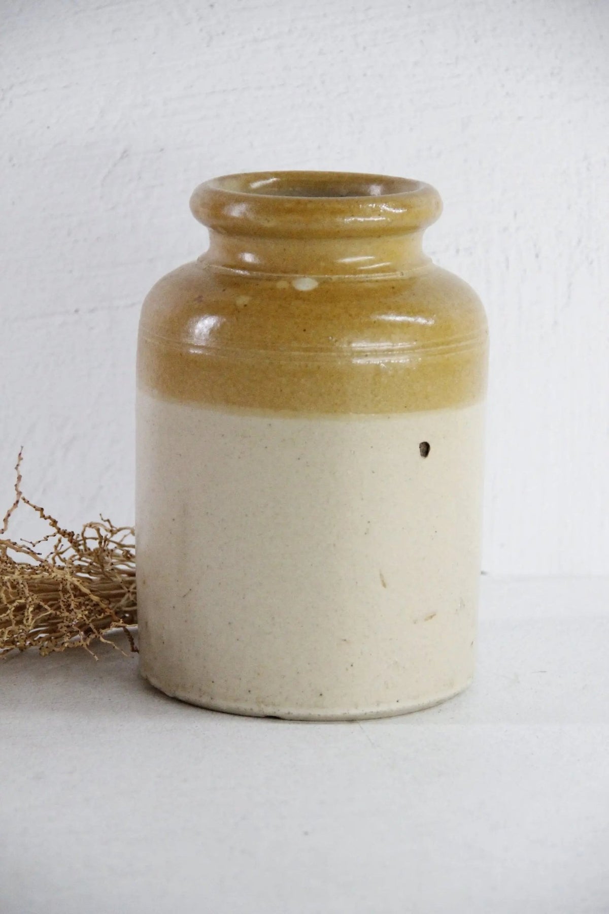 Antique Stoneware Pottery | Pantry Preserves Crock England - Debra Hall Lifestyle