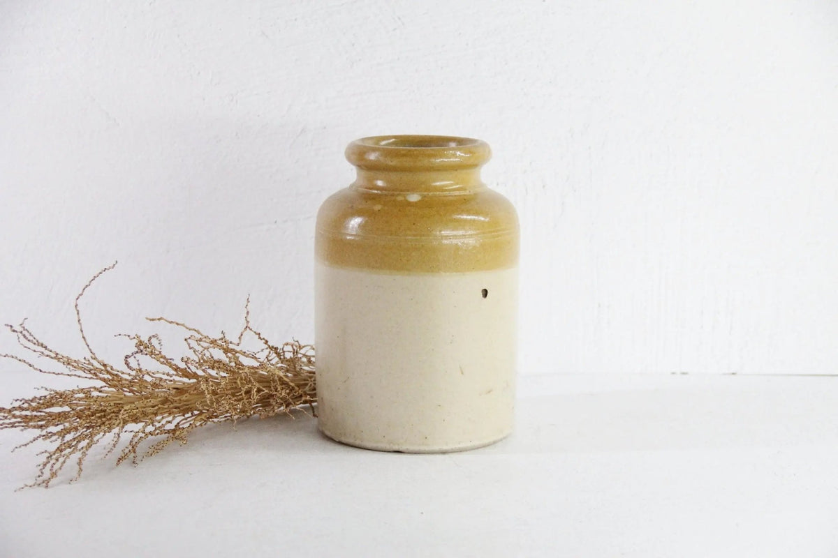 Antique Stoneware Pottery | Pantry Preserves Crock England - Debra Hall Lifestyle