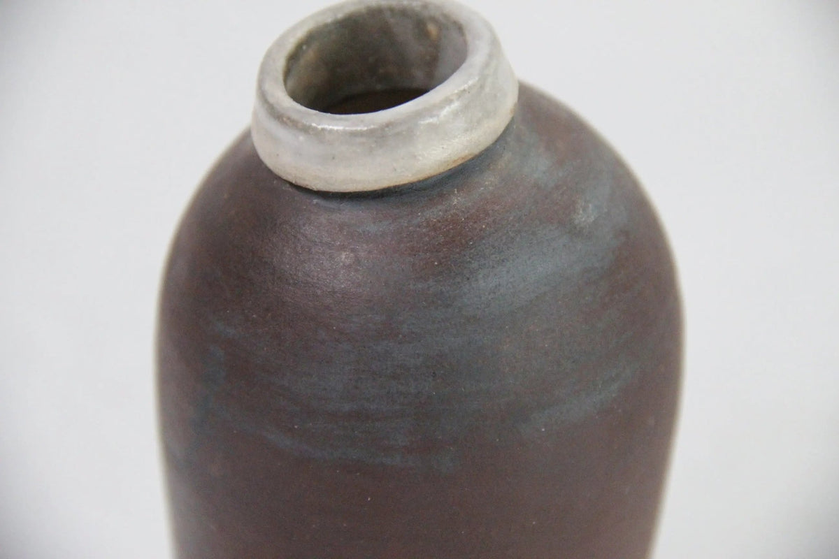 Antique Stoneware Vase | French Rustic Handmade Jar - Debra Hall Lifestyle