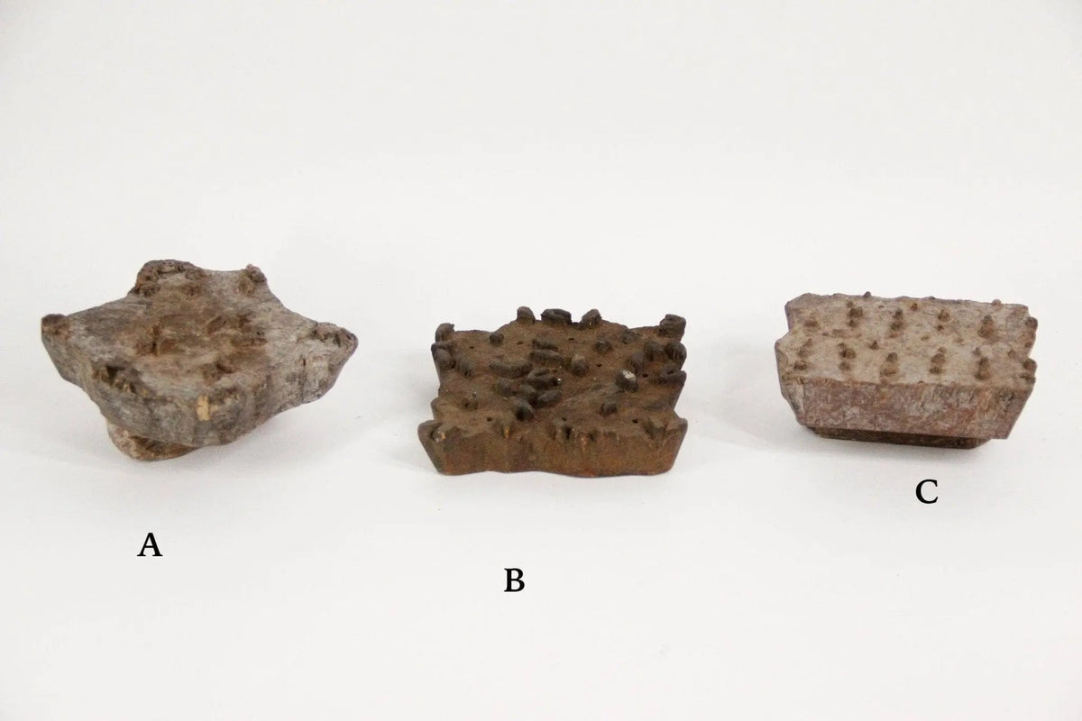 Antique Textile Stamp | Batik Natural Carved Wood Assorted - Debra Hall Lifestyle