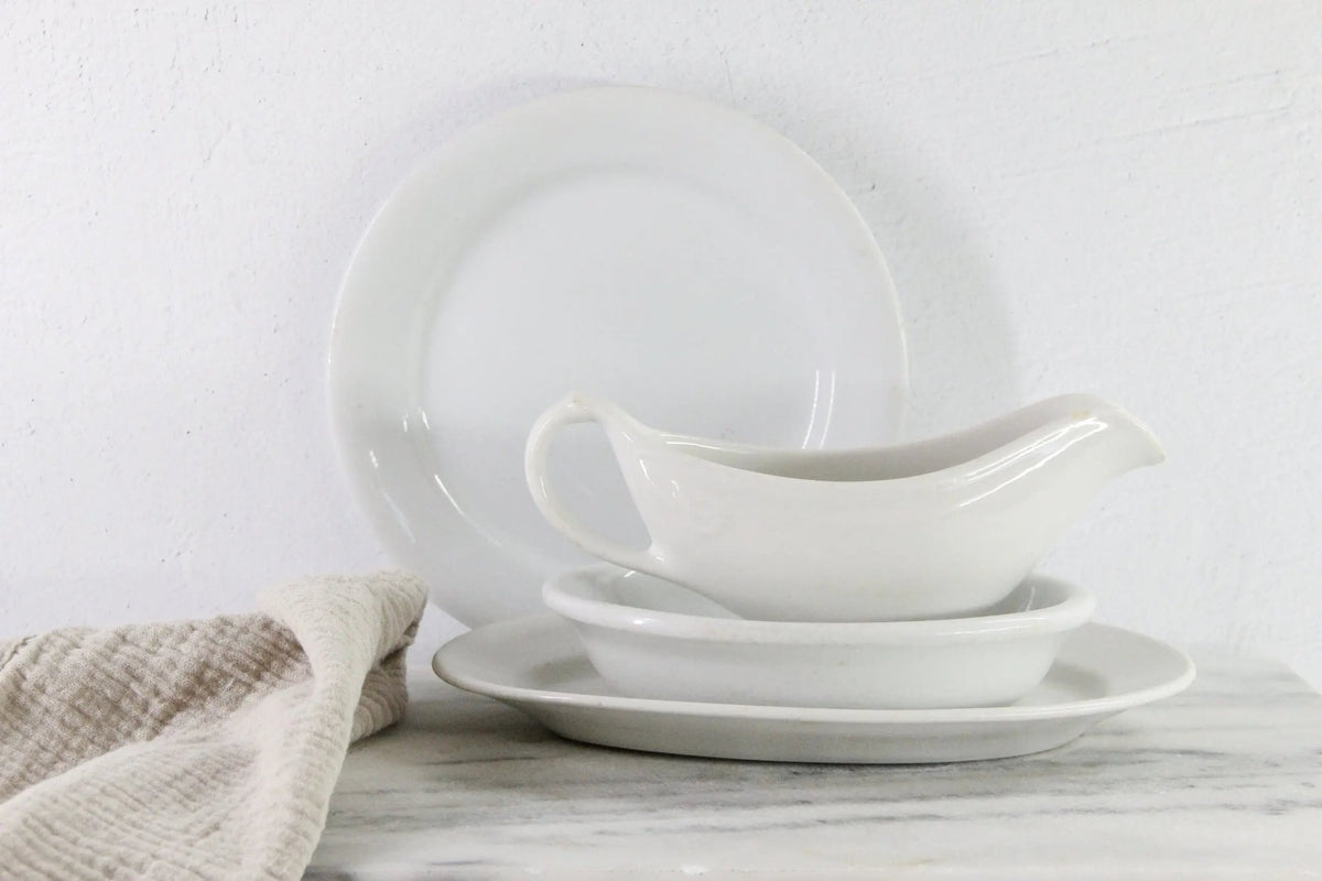 Antique White Ironstone | Assorted Dinnerware & Serveware - Debra Hall Lifestyle