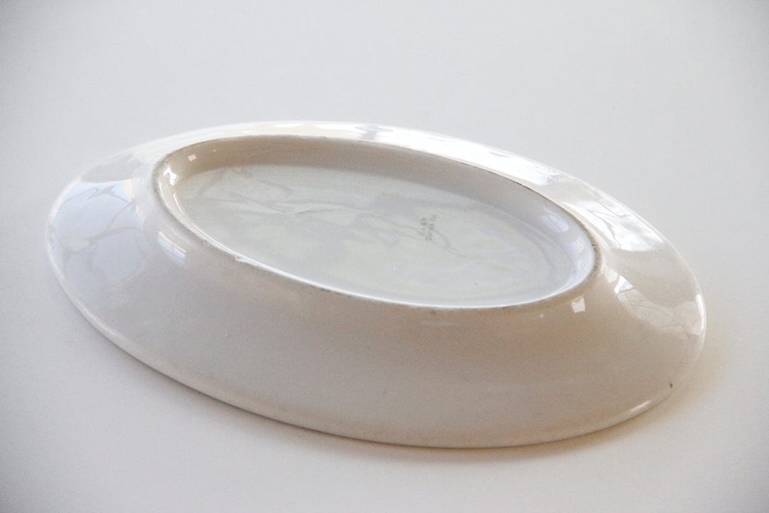 Antique White Ironstone Plate | Dinnerware Stoneware