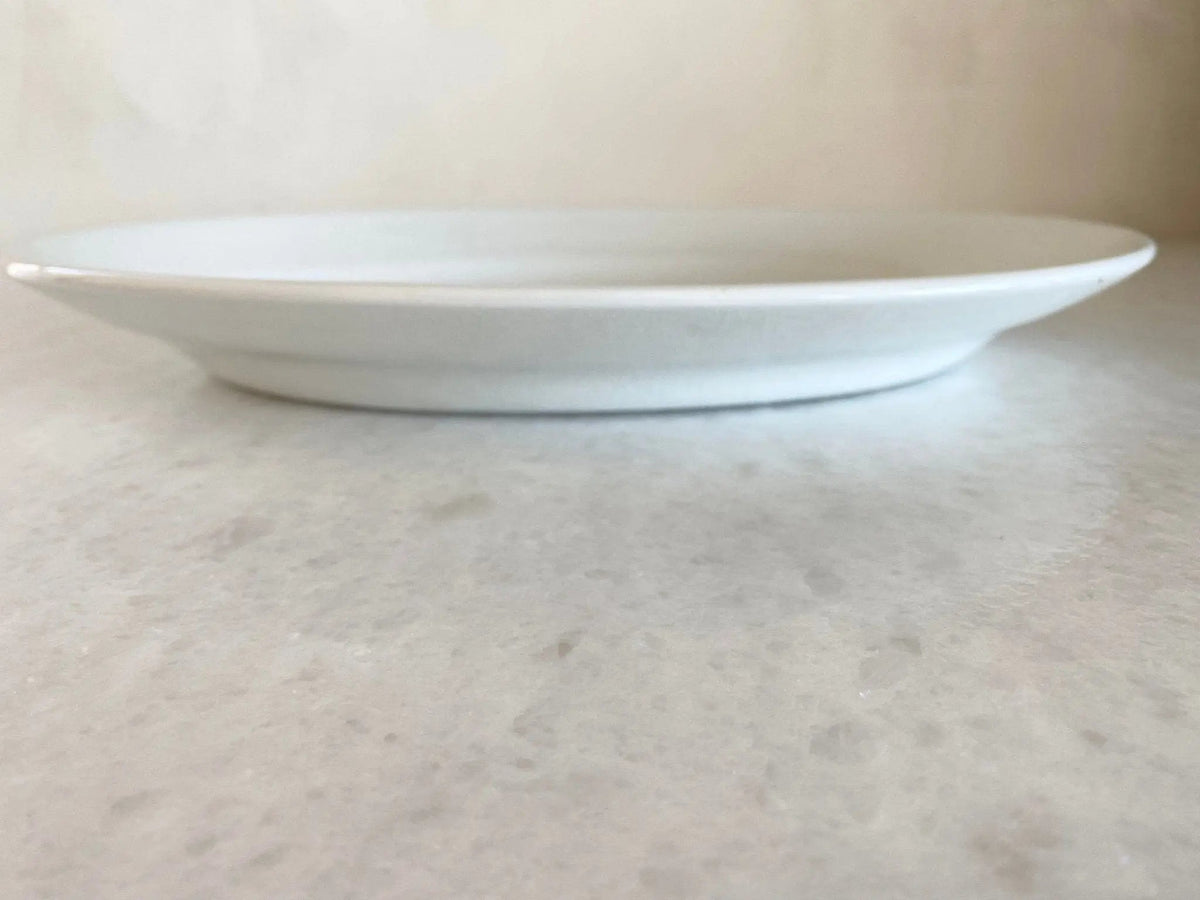 Antique White Ironstone Platter | Johnson Brothers England Stamped - Debra Hall Lifestyle