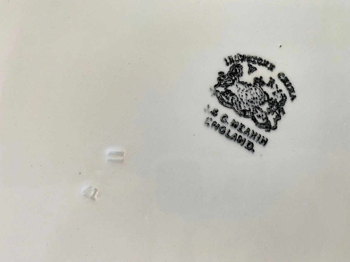 Antique White Ironstone Platter | Stamped J&G Meakin 1890s - Debra Hall Lifestyle