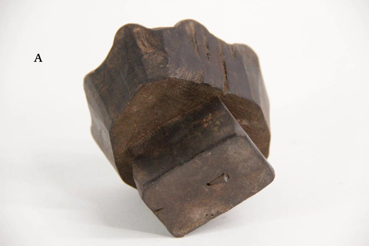 Antique Wood Block Stamp | Textile Batik Hand Carved Small - Debra Hall Lifestyle