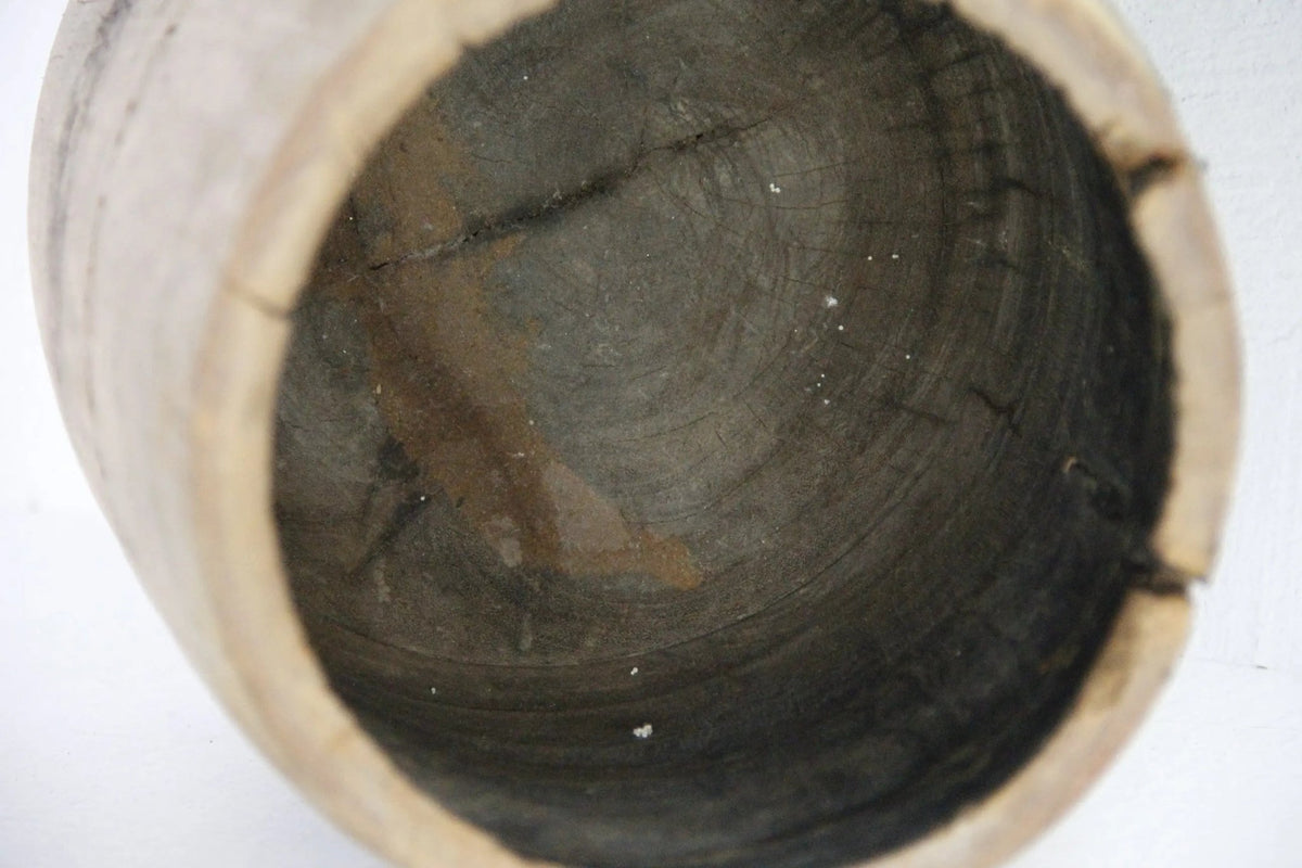 Antique Wood Pot | 1800s Hand Made Butter Vessel - Debra Hall Lifestyle