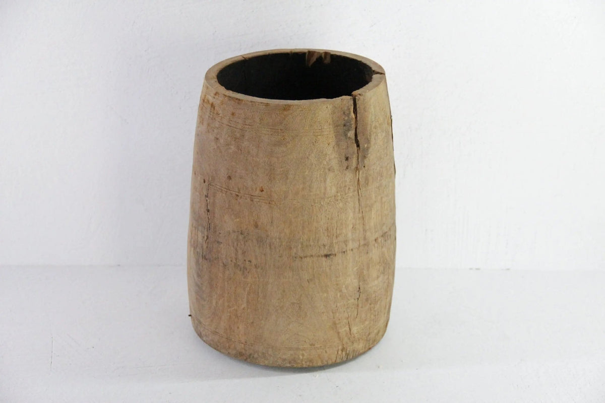 Antique Wood Pot | 1800s Hand Made Butter Vessel - Debra Hall Lifestyle