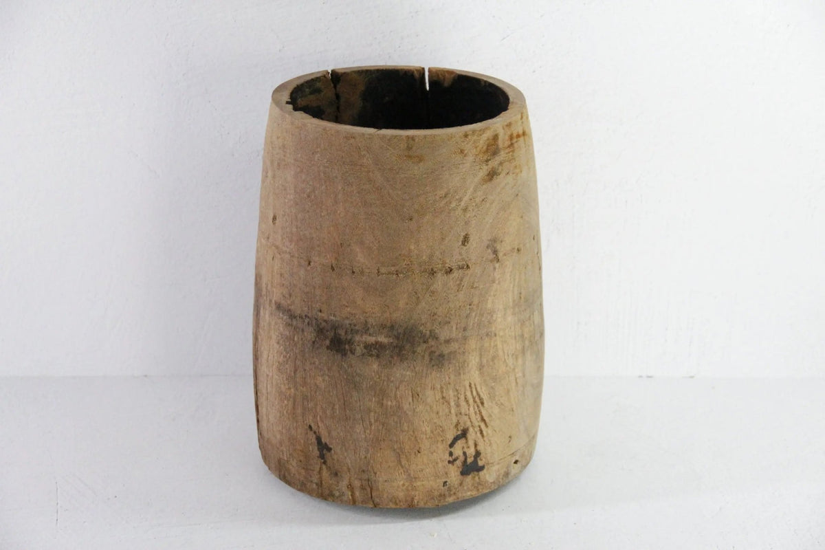 Antique Wood Pot | 1800s Hand Made Butter Vessel - Debra Hall Lifestyle
