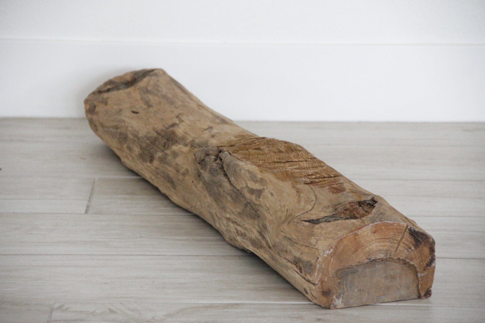 Antique Wood Trough | Rustic Hand Carved Vessel vessel
