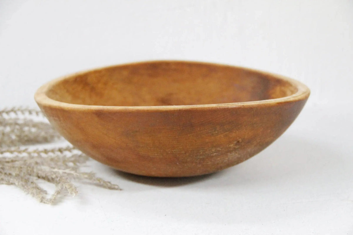 Antique Wooden Bowl | Farmhouse Dough Bowl Americana - Debra Hall Lifestyle