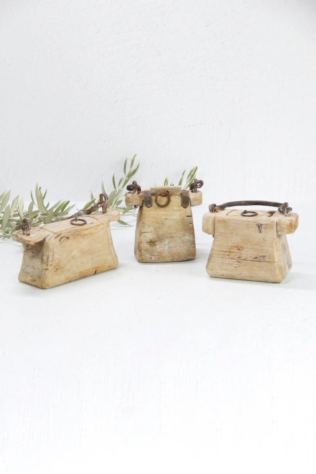 Antique Wooden Box | Hand Carved Beggars Purse With Handle - Debra Hall Lifestyle