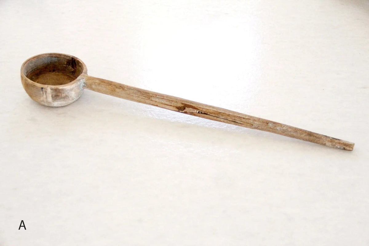 Antique Wooden Kitchen Utensil | Spoon/Ladle - Debra Hall Lifestyle