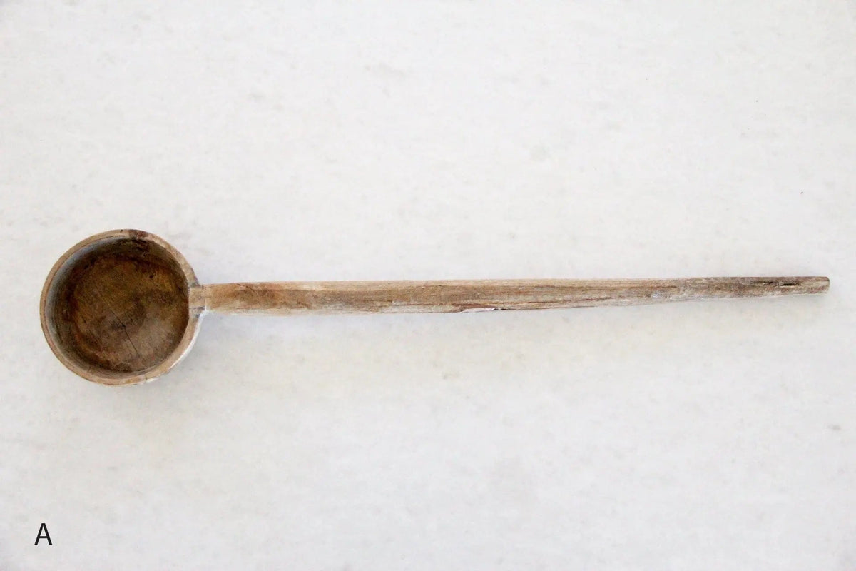 Antique Wooden Kitchen Utensil | Spoon/Ladle - Debra Hall Lifestyle