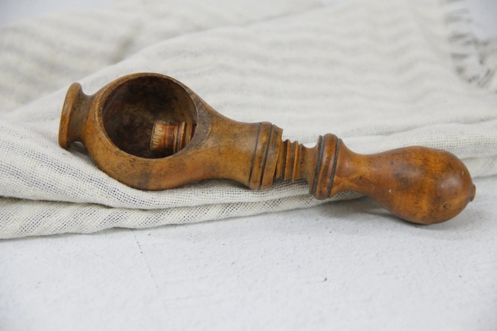Antique Wooden Nutcracker-France 19th C. Carved Treen - Debra Hall Lifestyle