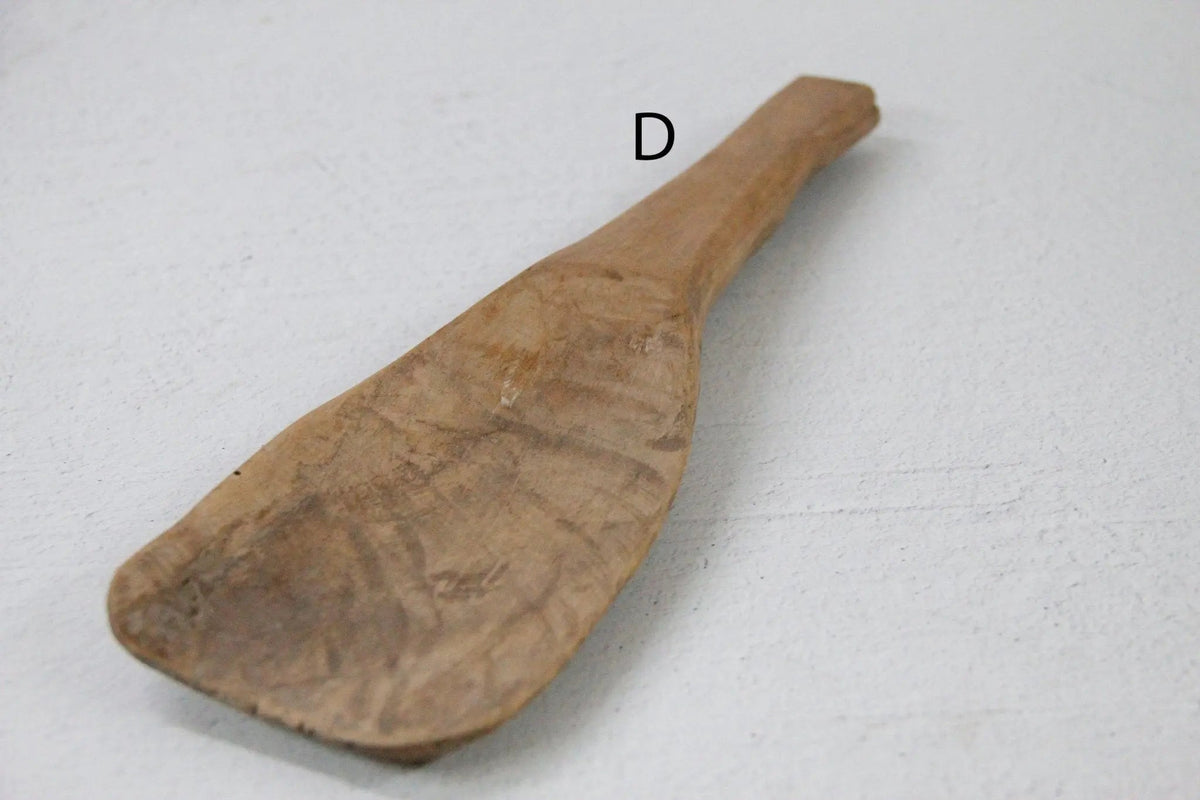 Antique Wooden Paddle | Sumatra Hand Carved Rice Utensil - Debra Hall Lifestyle