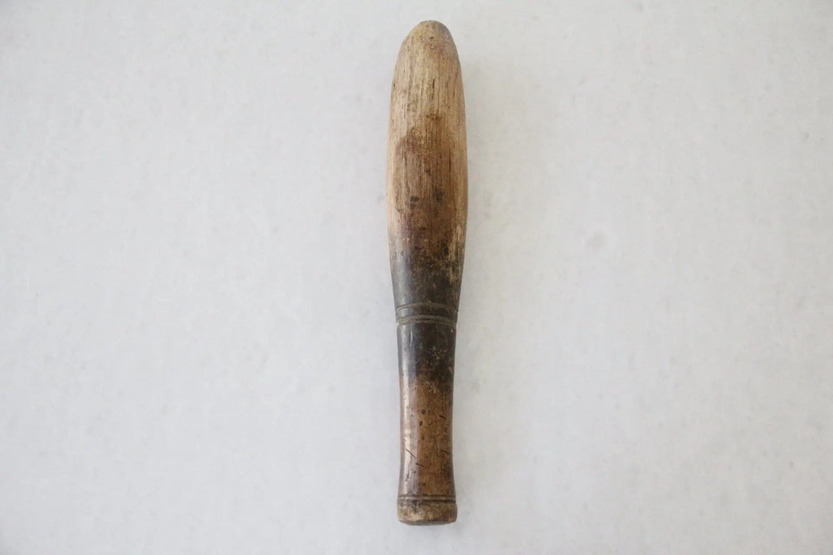 Antique Wooden Pestle | European Hand Carved | Kitchen Utensil - Debra Hall Lifestyle