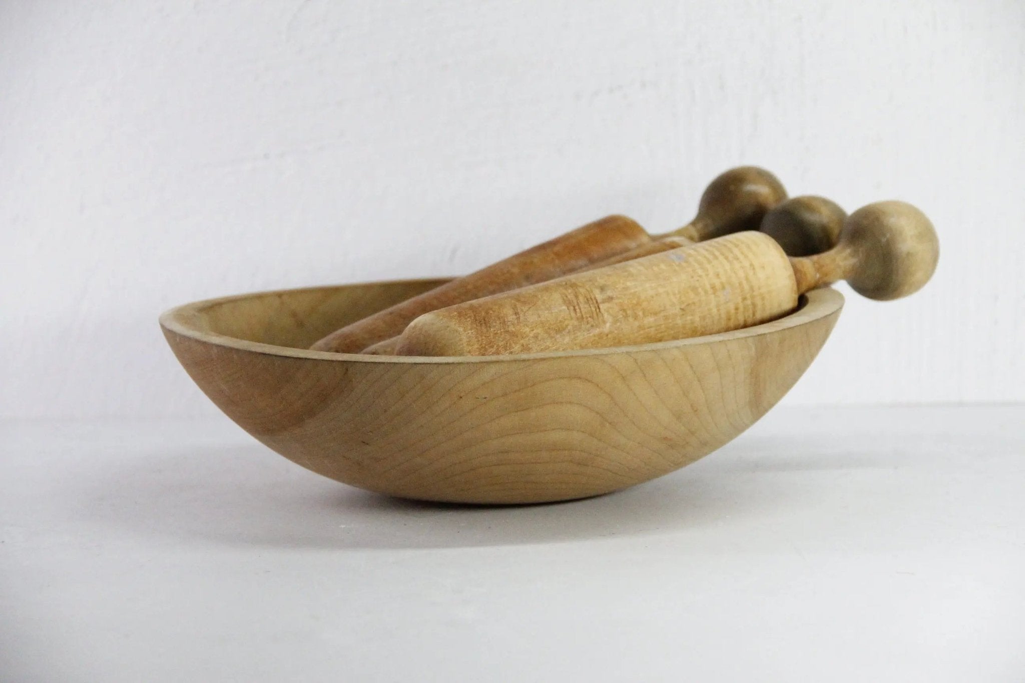 Antique Wooden Pestle | Strainer-Masher Utensil Farmhouse Kitchen - Debra Hall Lifestyle