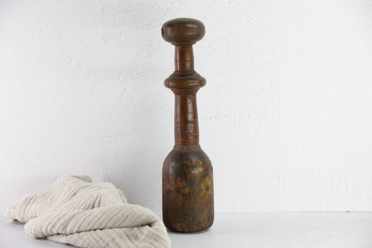 Antique Wooden Potato Masher | Large - Folk Art Treenware - Debra Hall Lifestyle