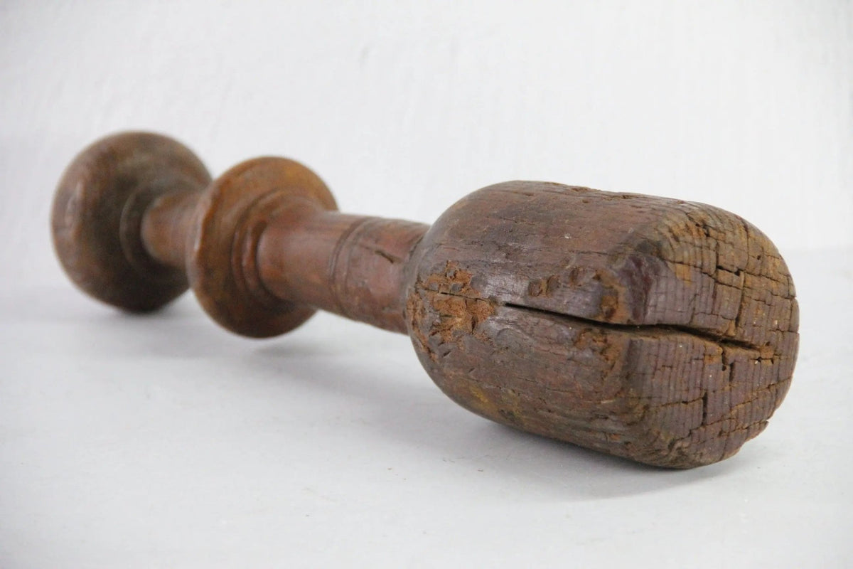 Antique Wooden Potato Masher | Large - Folk Art Treenware - Debra Hall Lifestyle