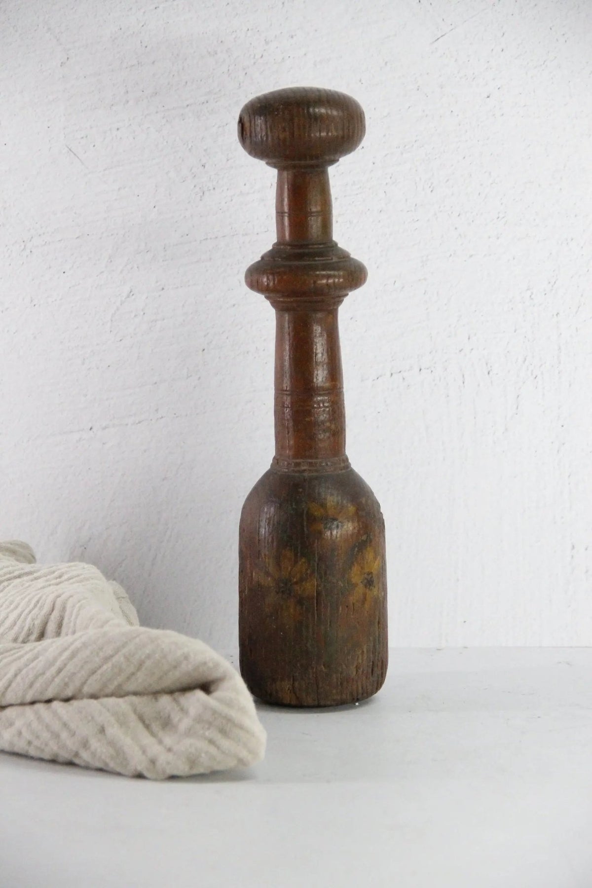 Antique Wooden Potato Masher | Large - Folk Art Treenware - Debra Hall Lifestyle