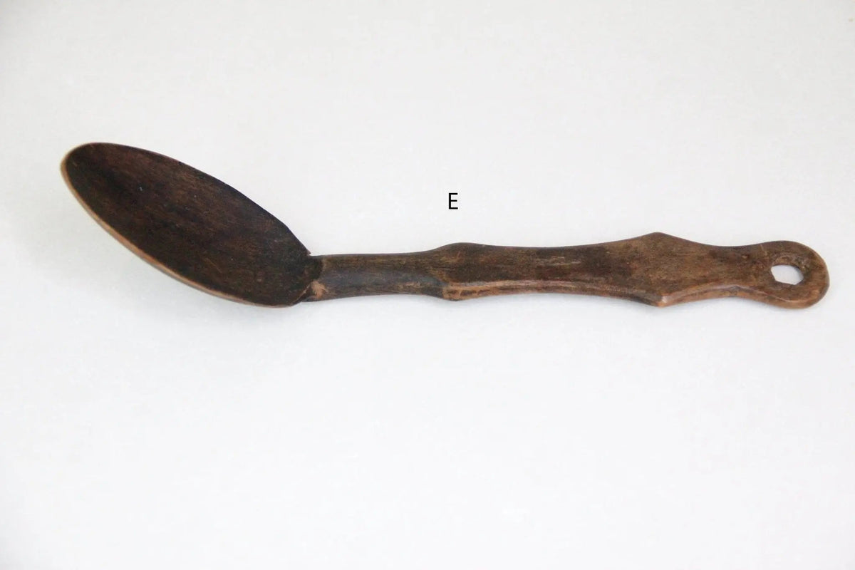Antique Wooden Spoon | African Hand-Carved Milk Spoon - Debra Hall Lifestyle