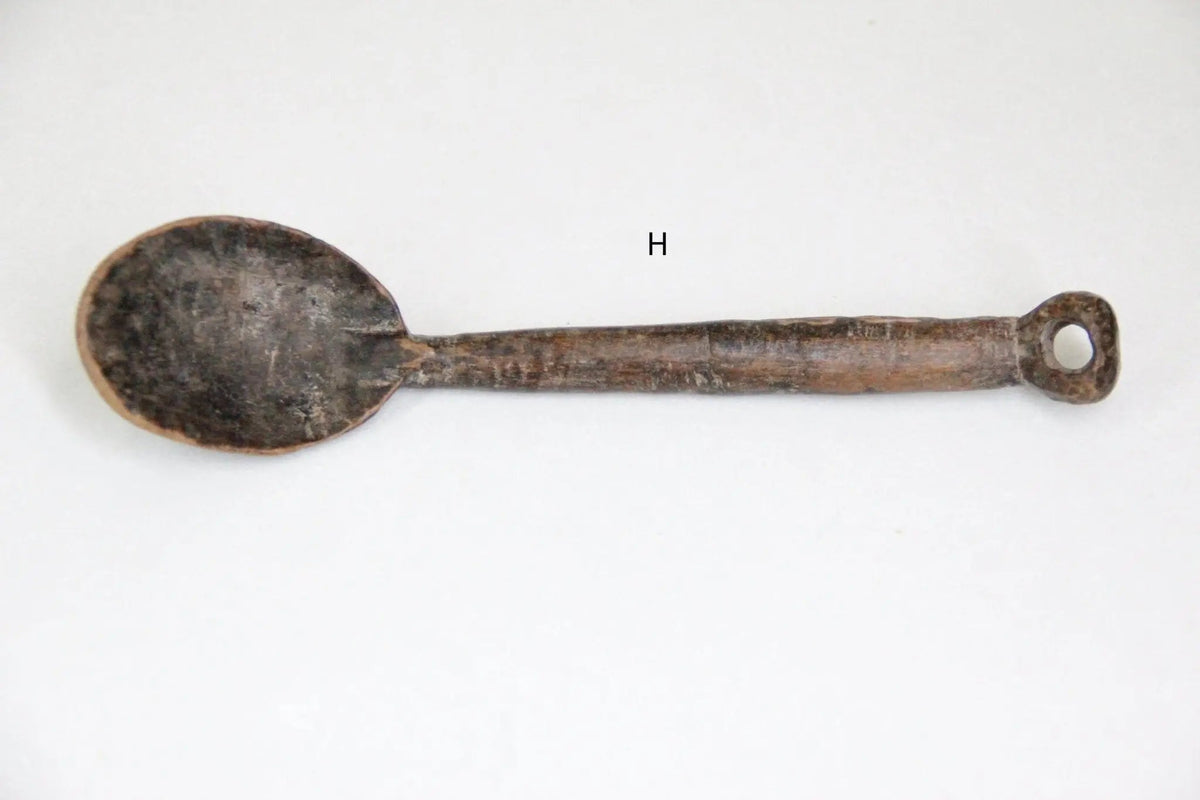 Antique Wooden Spoon | African Hand-Carved Milk Spoon - Debra Hall Lifestyle