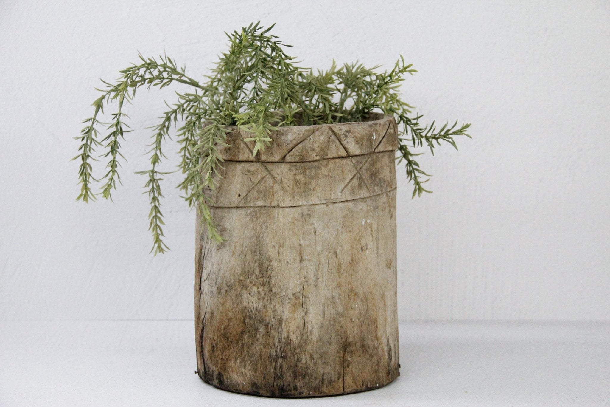 Antique Wooden Pot | Grain Vessel India - Debra Hall Lifestyle